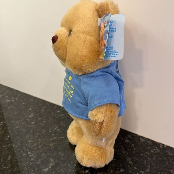 Canterbury Teddy Bear Plush Stuffed Animal 10" Tall with blue shirt. NWT - Picture 4 of 11